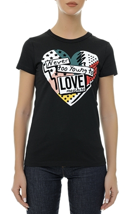 LOVE MOSCHINO-Tricou cu imprimeu multicolor